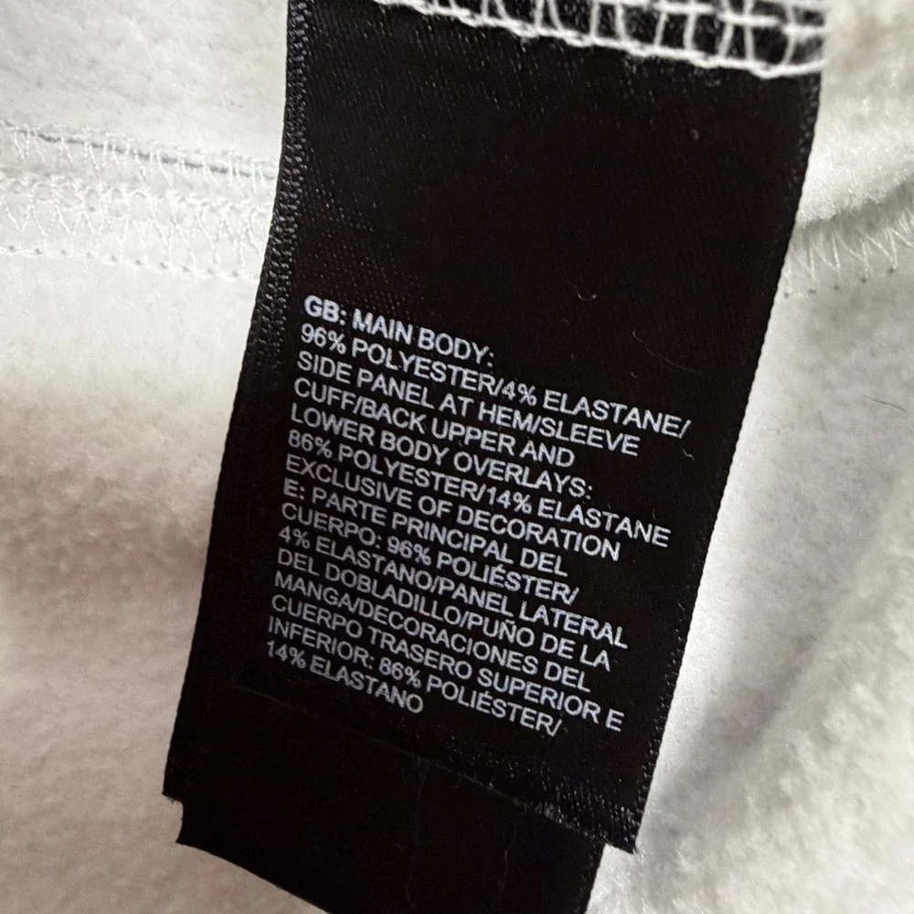 The North Face Full Zip Fleece Jacket Womens Small White Grey Hiking Jacket